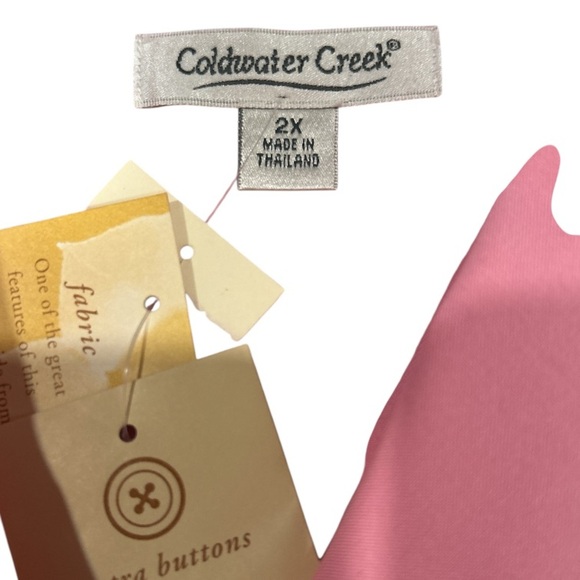 Coldwater Creek NWT Pink Wrinkle Resistant Blouse, Size‎ 2X. - Picture 4 of 8